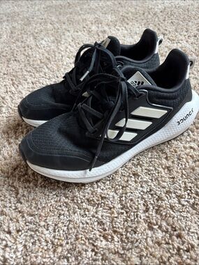 adidas Black and White Boy’s Athletic Running Shoes